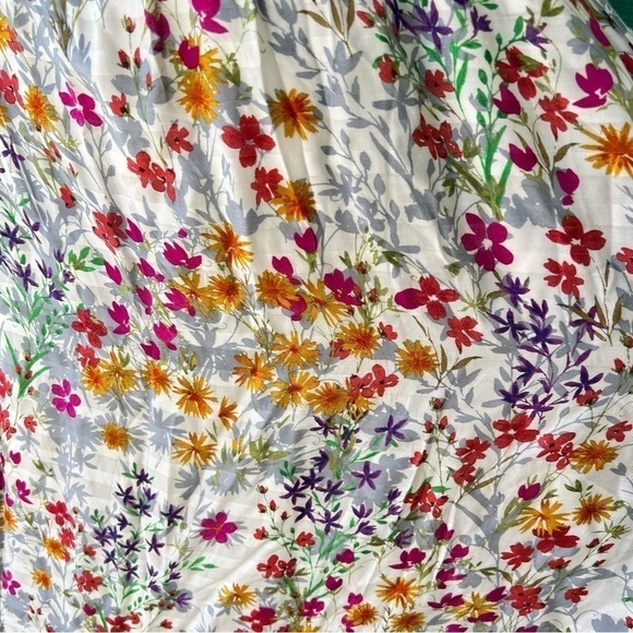 J.JILL SUMMER GARDEN FAIRY FLORAL RUFFLE SLEEVELESS MAXI DRESS SIZE MEDIUM NWT - Picture 6 of 12